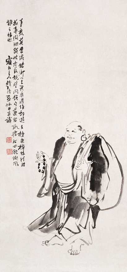 徐操 布袋和尚 立轴
